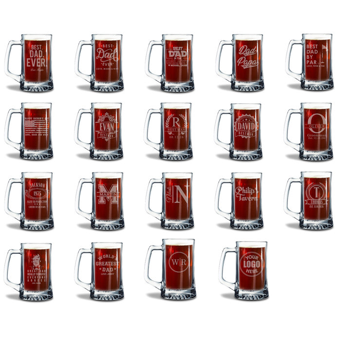 Personalized Glass Beer Stein