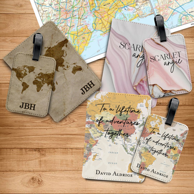 Personalized Passport & Luggage Tag Set