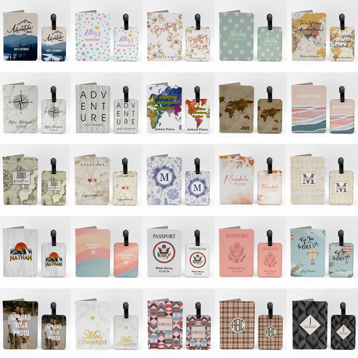 Personalized Passport & Luggage Tag Set