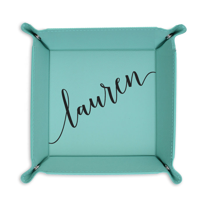 Personalized Leather Tray for Dad
