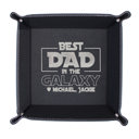 Best DAD In the Galaxy Personalized Leather Tray for Dad