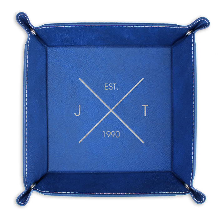 Personalized Leather Tray for Dad