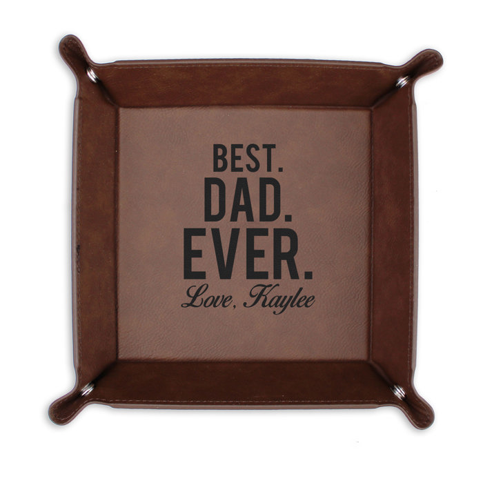 Personalized Leather Tray for Dad