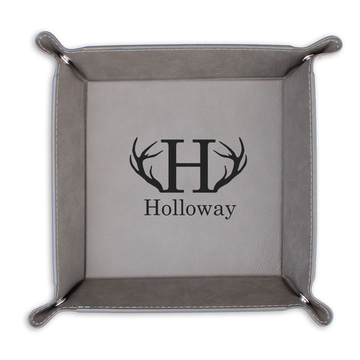 Personalized Leather Tray for Dad