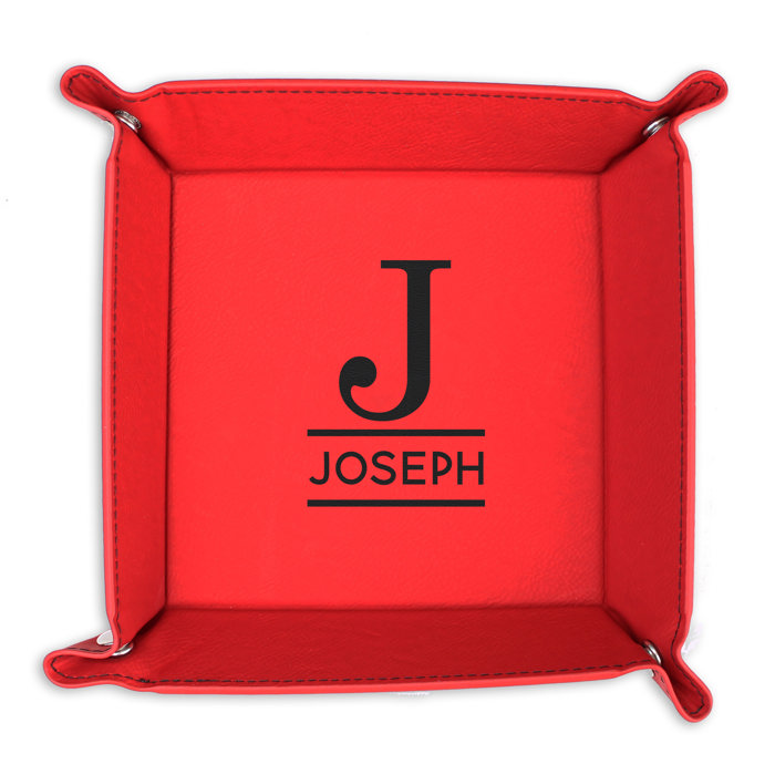 Personalized Leather Tray for Dad