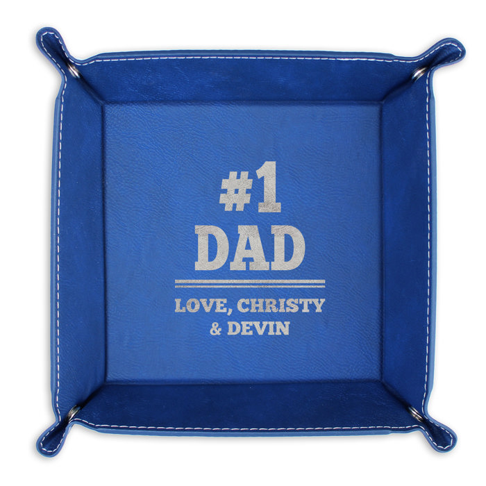 Personalized Leather Tray for Dad