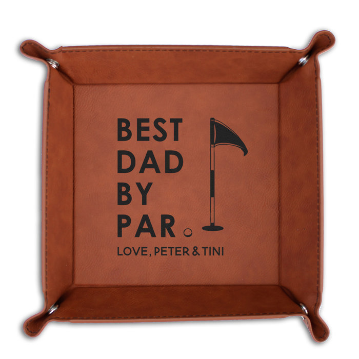 Personalized Leather Tray for Dad