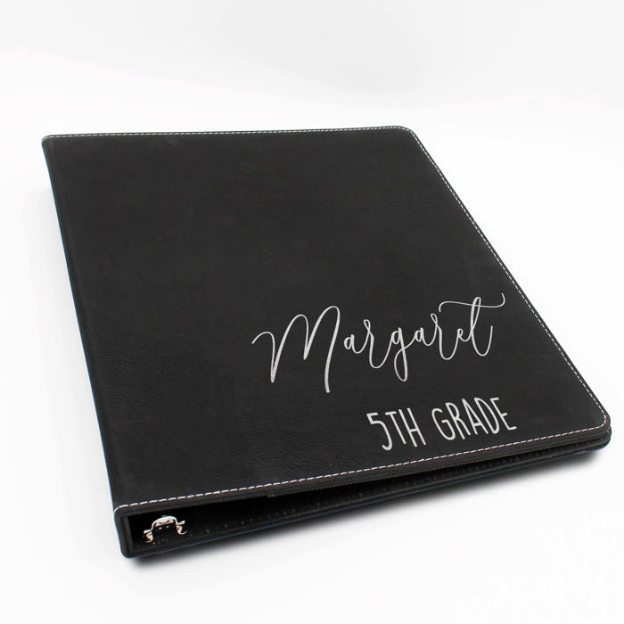 Personalized Leather Binder