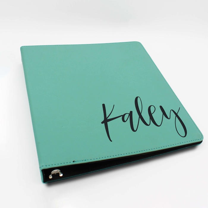 Personalized Leather Binder