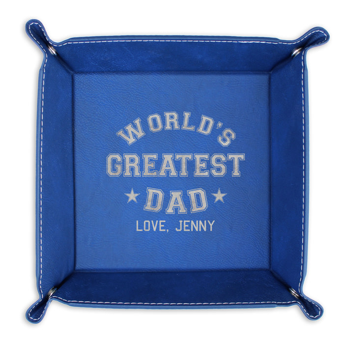 Personalized Leather Tray for Dad