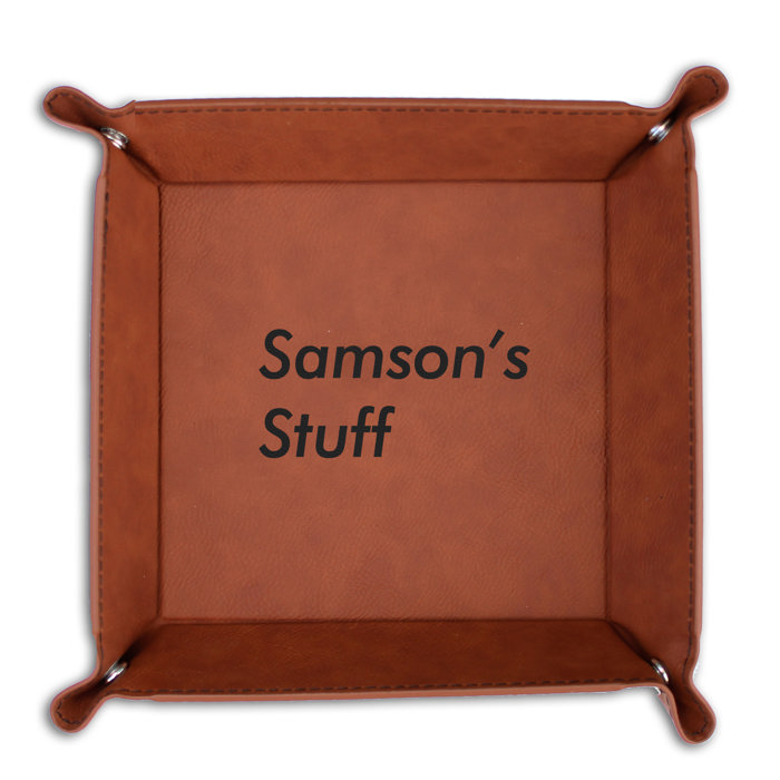 Personalized Leather Tray for Dad