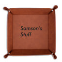 Samson Personalized Leather Tray for Dad