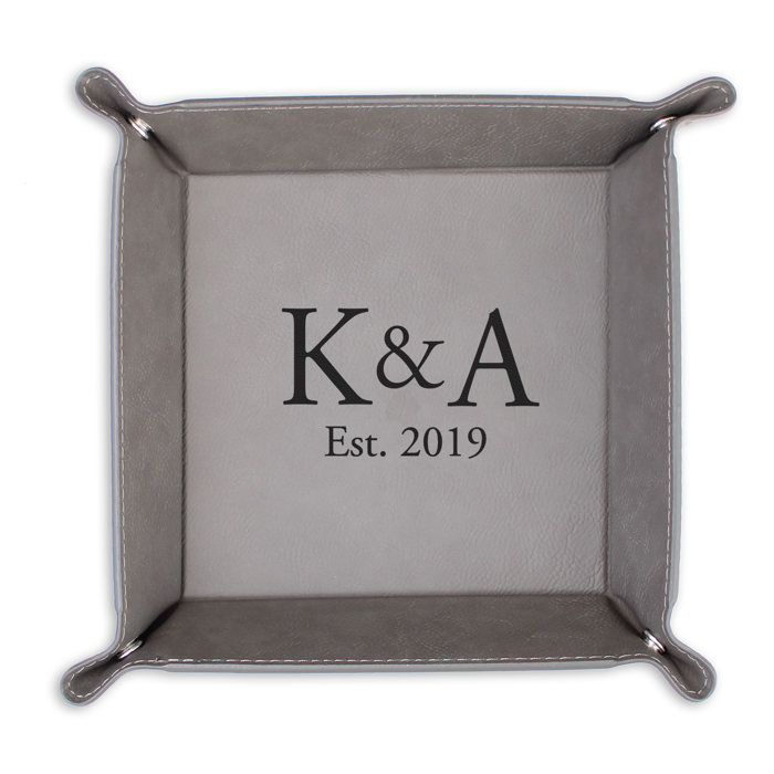 Personalized Leather Tray for Dad