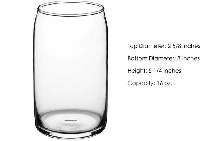 Personalized Beer Can Glass