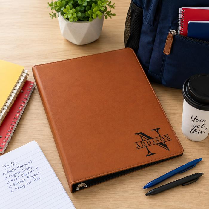 Personalized Leather Binder