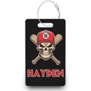 Skull Bones Baseball Bag Tag