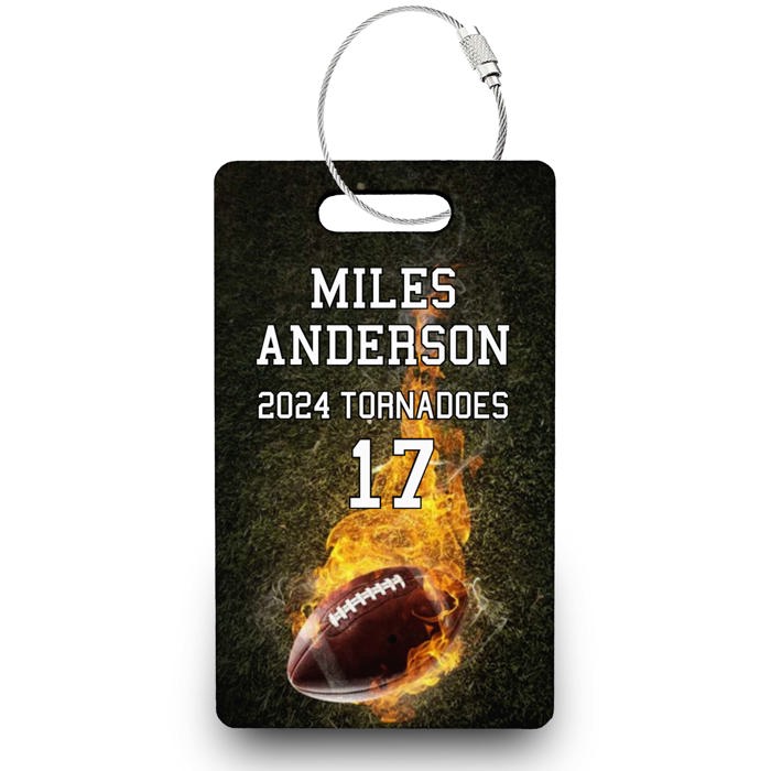 Personalized Football Bag Tags