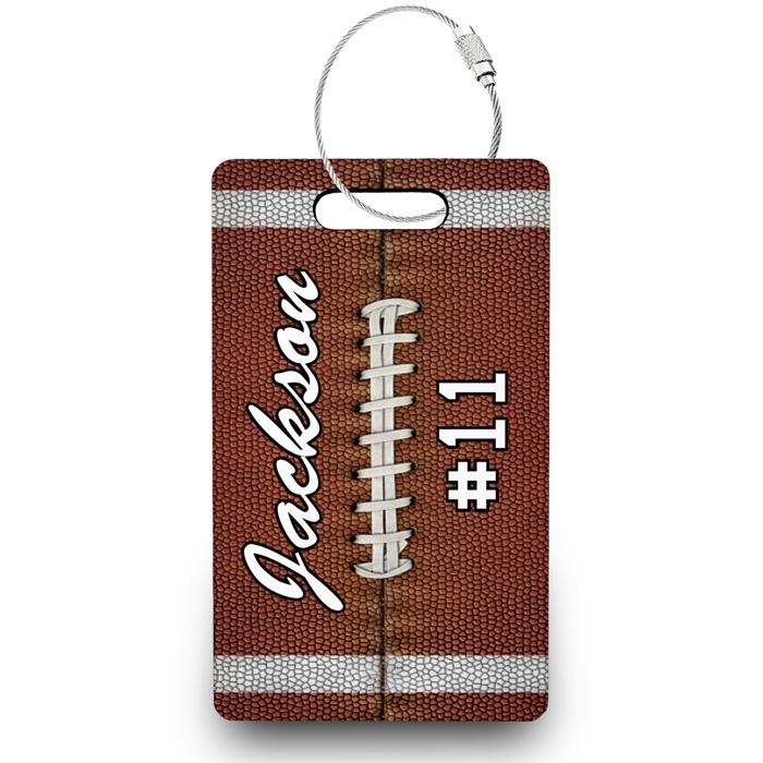 Personalized Football Bag Tags