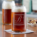 Bradley Personalized Beer Can Glass