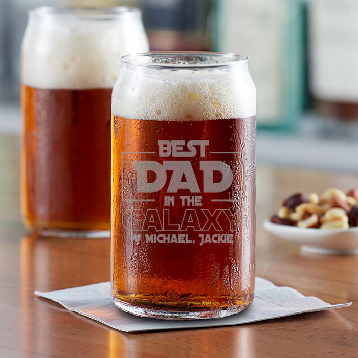 Personalized Beer Can Glass
