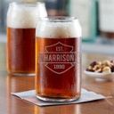 Harrison Personalized Beer Can Glass