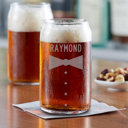 Bow Tie Personalized Beer Can Glass