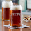 Steve Personalized Beer Can Glass