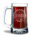 Groomsmen 3 Personalized Glass Beer Stein