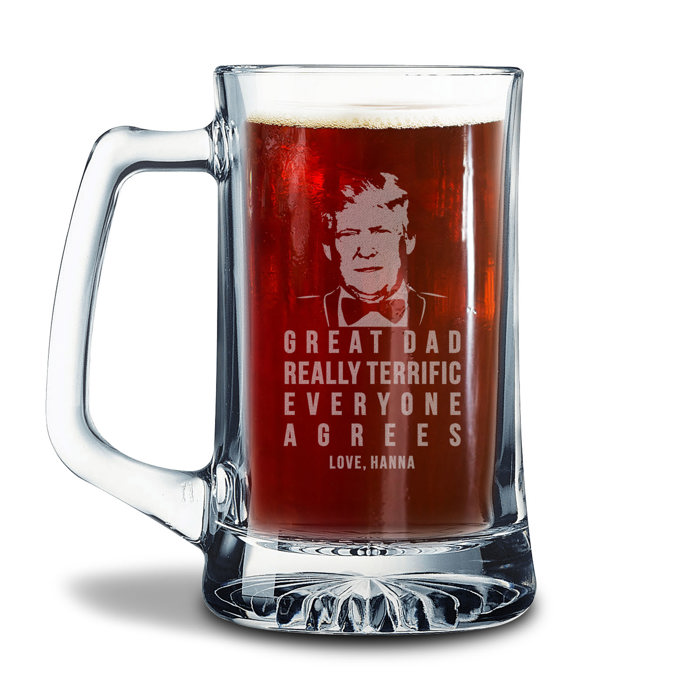 Personalized Glass Beer Stein
