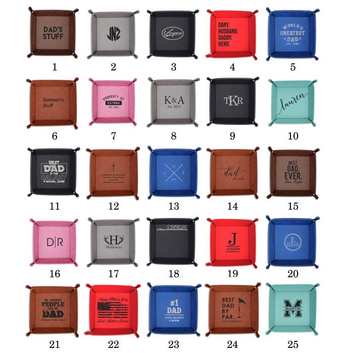 Personalized Leather Tray for Dad