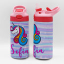 Unicorn Personalized Kid's Metal Tumblers with Straw