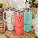  40 oz. Personalized Metal Tumbler with Straw