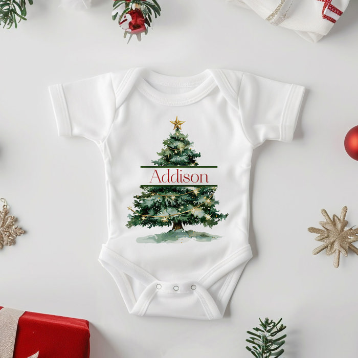 Personalized Christmas Baby Onesie