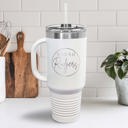 Mrs. Rodgers 40 oz. Personalized Metal Tumbler with Straw