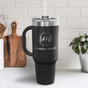 Samantha 40 oz. Personalized Metal Tumbler with Straw
