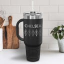 Jennifer 40 oz. Personalized Metal Tumbler with Straw