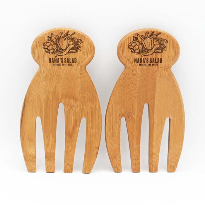 Personalized Bamboo Salad Hands