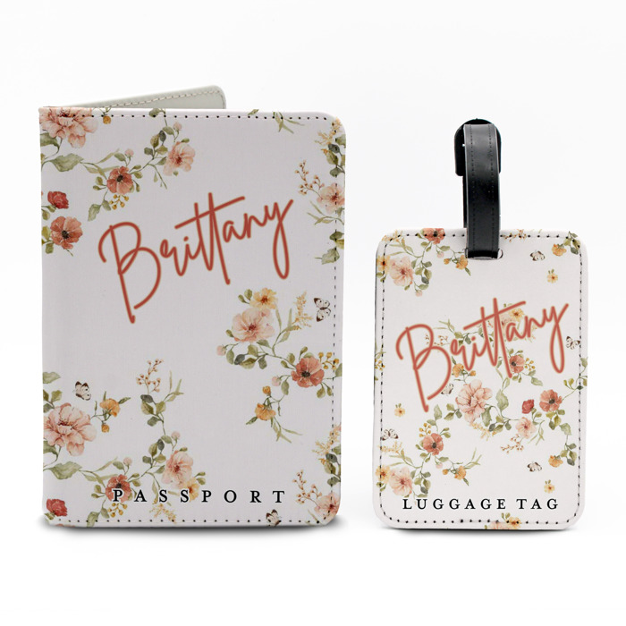Personalized Passport & Luggage Tag Set