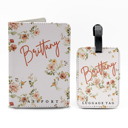 Floral Personalized Passport & Luggage Tag Set