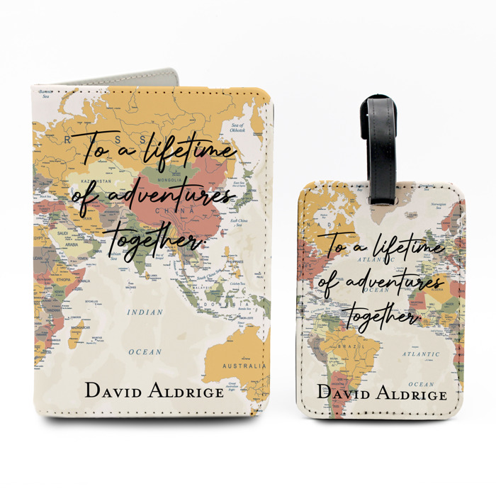 Personalized Passport & Luggage Tag Set