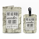 Not All Who Wander Are Lost Personalized Passport & Luggage Tag Set