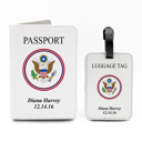 Passport Seal - White Personalized Passport & Luggage Tag Set