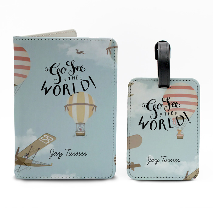 Personalized Passport & Luggage Tag Set