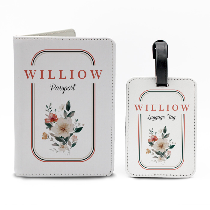 Personalized Passport & Luggage Tag Set