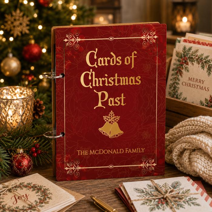 Personalized Cards of Christmas Past Card Book