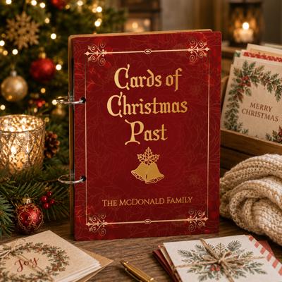 Personalized Cards of Christmas Past Card Book