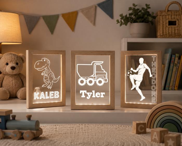 Kids Personalized Acrylic Night Light Frame