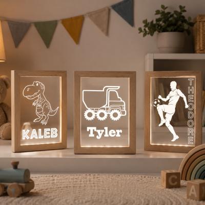 Kids Personalized Acrylic Night Light Frame