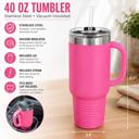  40 oz. Personalized Metal Tumbler with Straw