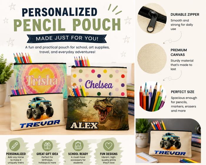 Personalized Pencil Bags